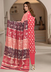 Annaya's Pink Jacquard Broshia 3pc Lawn