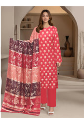 Annaya's Pink Jacquard Broshia 3pc Lawn