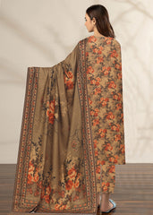 Premium Brown Digital Printed Dhanak 3pc