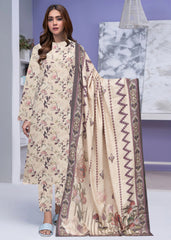 Premium Brown Digital Printed Dhanak 3pc