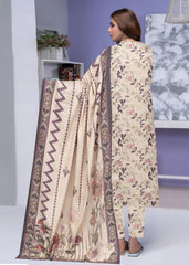 Premium Brown Digital Printed Dhanak 3pc