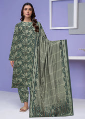 Premium Green Digital Printed Dhanak 3pc